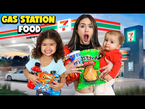 Eating Only GAS STATION FOOD for 24 Hours!! 🤮