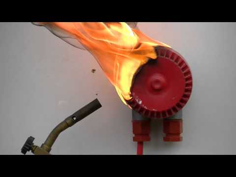 Round fire sounder on fire