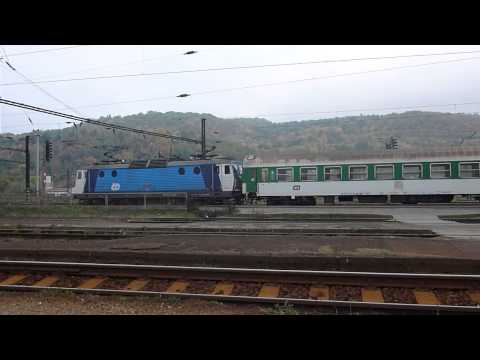 Odjezd vlaku Os 6431 ze stanice Ústí nad Labem západ