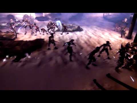 Fable 3 (15 guards in a big fight against 10 armourd shadows)