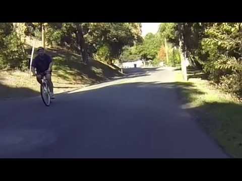 Close Call With Head Down Cyclist