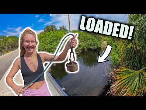 Magnet Fishing A LOADED Canal For Treasure - I Cannot Believe I Found This! (LUCKY Catch!)