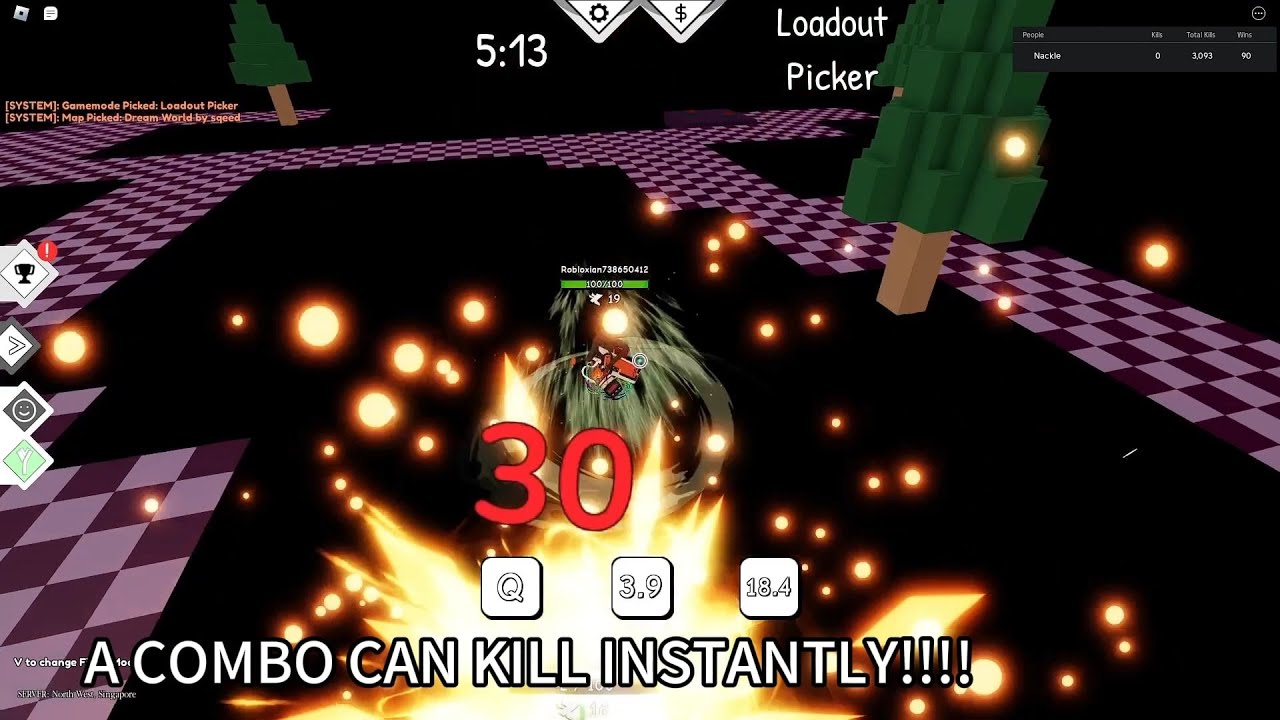 【Roblox】Random Rumble：A instant kill combo for loadout picker mode