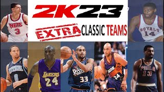 NBA 2K23: EXTRA Classic Teams Roster - 30 NEW classic teams (PS5)