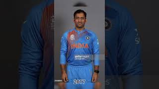 ms dhoni 2004 to 2022 image