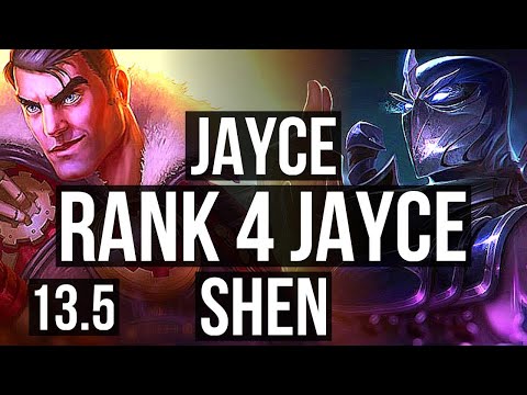 JAYCE vs SHEN (TOP) | Rank 4 Jayce, 6 solo kills, 15/4/9 | TR Challenger | 13.5