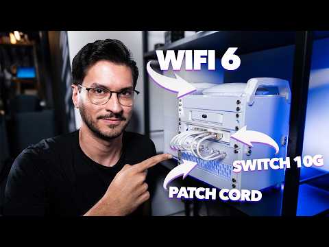 Montei meu MINI RACK de rede CASEIRO de 10 GIGABIT! | Ubiquiti UCG MAX + Switch Xiaomi 10G