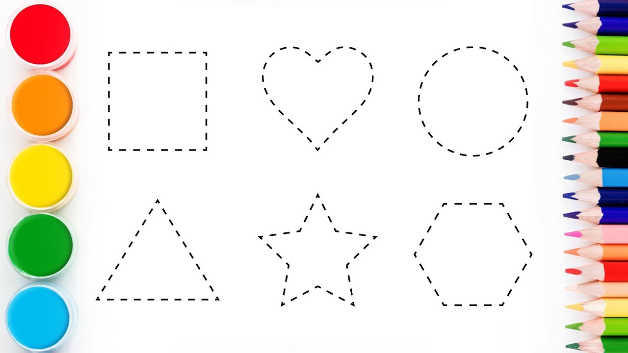 How to Draw Heart and 5 Other Shapes | Easy Step by Step Tutorial