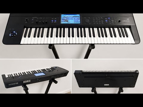 Korg KROME 61-Key Synthesizer Workstation 2010s - Black image 2