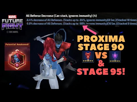 AWAKENED MYSTIQUE INSANITY! Proxima Stage 90 (Energy vs Rage CTP) & Stage 95 - Marvel Future Fight