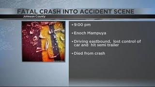 Iowa State Patrol reports Johnson County crash into accident scene