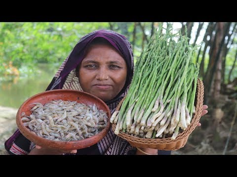 Farm Fresh Asparagus Recipe Healthy Awesome Cooking Asparagus Subzi & Shrimp Fry Curry Village Food Video