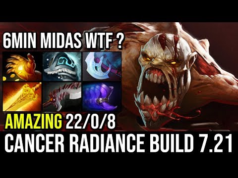 6Min Midas [Lifestealer] WTF Cancer Radiance Build 7.21 New Strongest Carry 22Kills 900GPM Dota 2