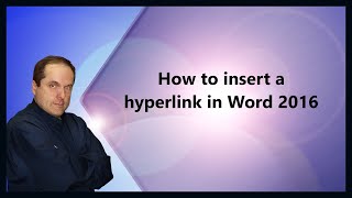 How to insert a hyperlink in Word 2016