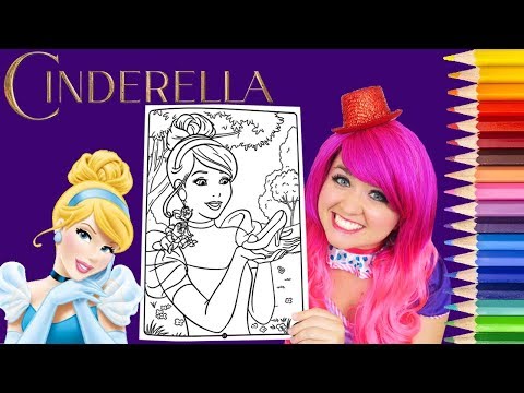 Coloring Cinderella Disney Princess Coloring Book Page Prismacolor Colored Pencil | KiMMi THE CLOWN Video