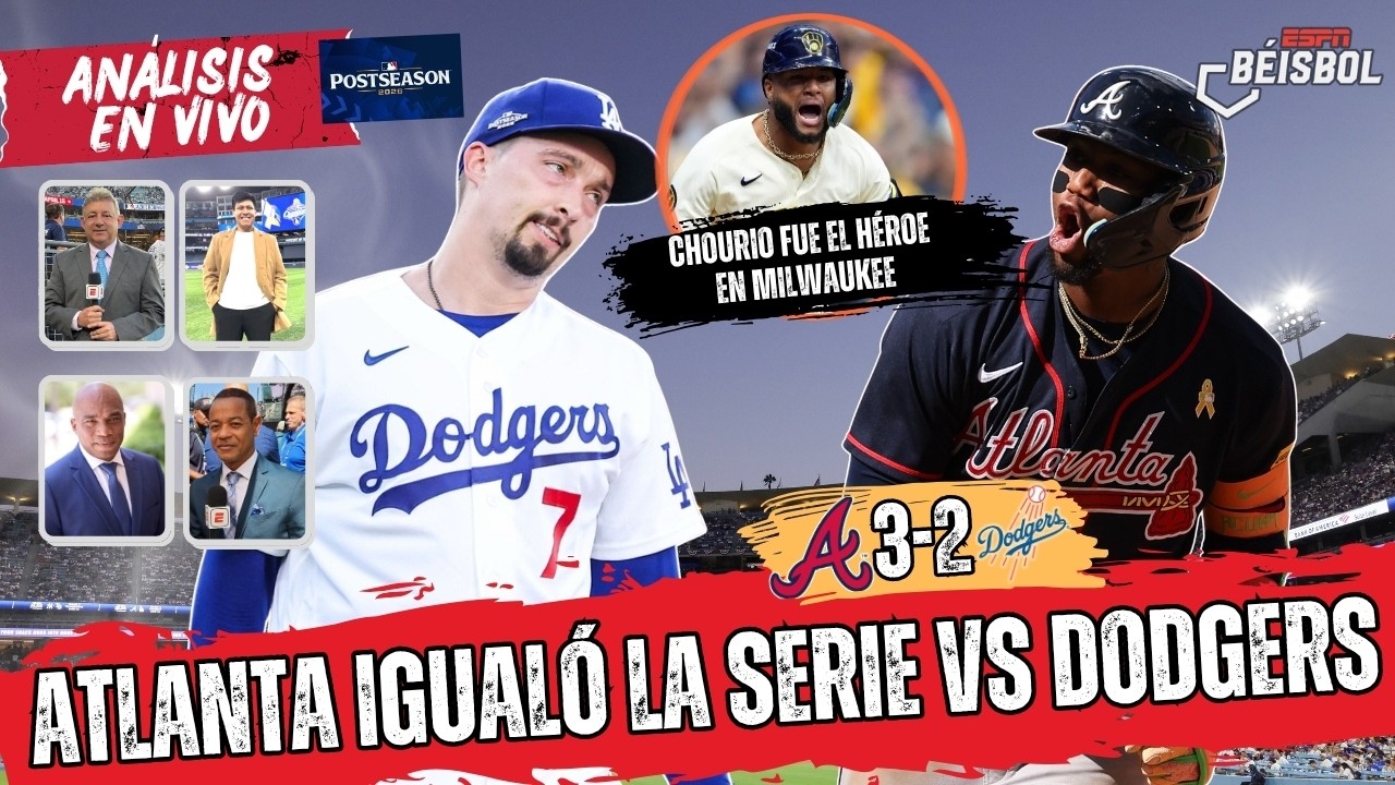 BRAVES IGUALAN la SERIE vs DODGERS. JACKSON CHOURIO fue el HÉROE para BREWERS | ESPN Beisbol