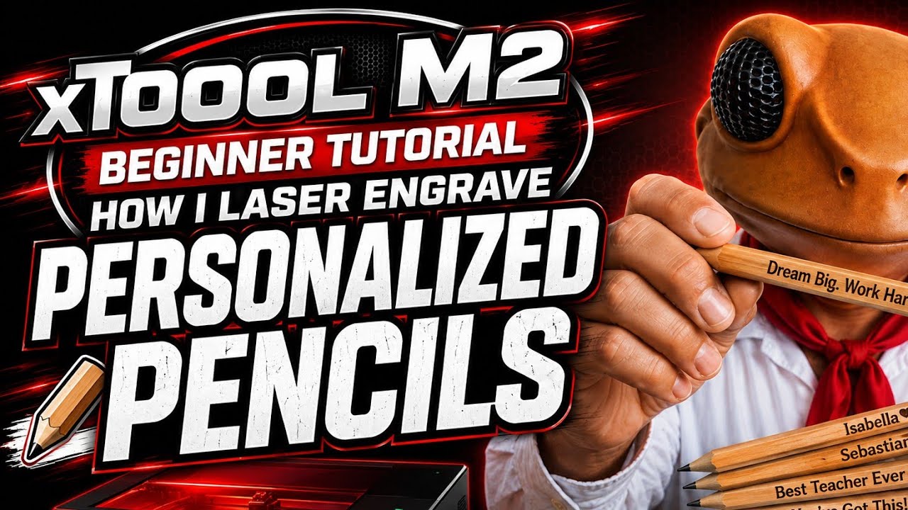 Xtool M2 tutorial for beginners ✏️ Here’s how laser engrave personalized pencils #XtoolM2 #xtoolmade
