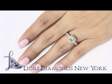 FD-670 - 1.87 Carat GIA Certified Fancy Intense Yellow Diamond Engagement Ring 18k Gold