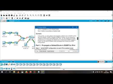 7.1.2.4 - Packet Tracer - Propagating a Default Route in EIGRP for IPv4 and IPv6