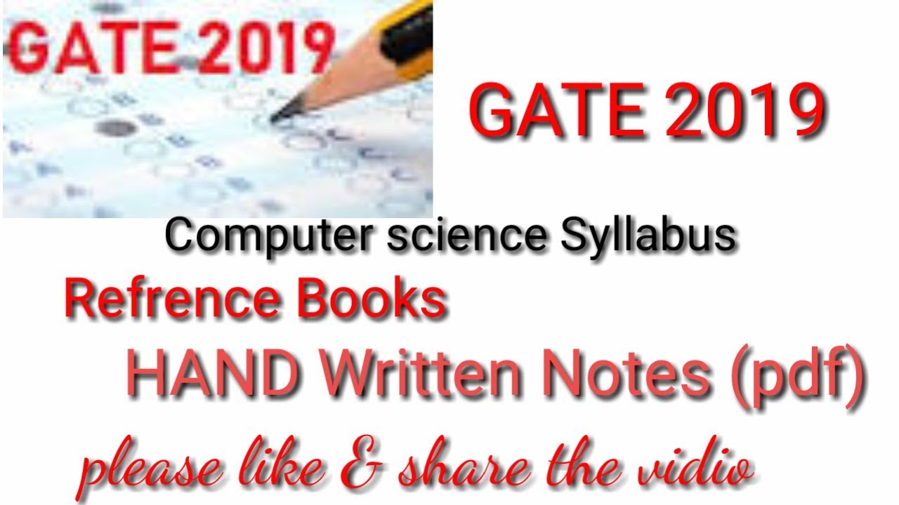 CSE GATE 2019 Study material | syllabus pdf |
