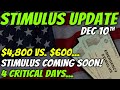 4 MORE DAYS Second Stimulus Check Updat
