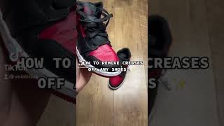 HOW TO REMOVE CREASES OFF ANY SHOES (15 Second Guide!) #shorts #Jordan #jordan1 #sneakers #shoes
