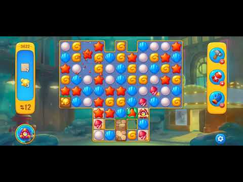 Fishdom Easy Level 3622 (with full seashell [Super Lightning]) @choraelmin