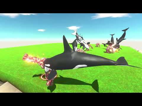 Aquatics VS Infernals ALL UNITS Fight Battle ARBS | Animal Revolt Battle Simulator