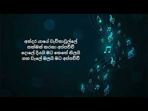 Andara Yaye | අන්දර යායේ | Karunarathna Divulgane | With Sinhala Lyrics