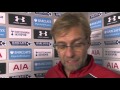 Jurgen Klopp first post match interview for liverpool after Tottenham away