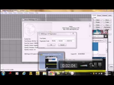 como registrase en MilkShape 3D 1.8.5 o cualquier...