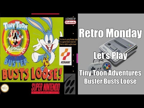 Retro Monday -  Let's Play Tiny Toon Adventures - Buster Busts Loose (Full Playthrough)