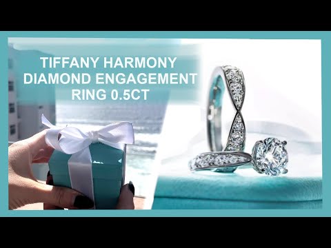 Tiffany Harmony 0.5 CT Round Brilliant Engagement Ring with a Diamond Platinum Band