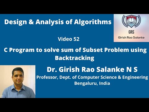 52  C Program to Solve Sum of Subset Problem using Backtracking