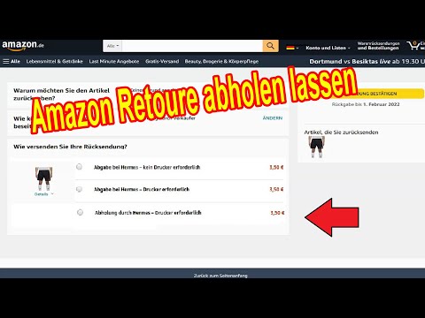 Amazon Retoure abholen lassen Anleitung / Amazon Rücksendung Paket  Abholung über Hermes veranlassen