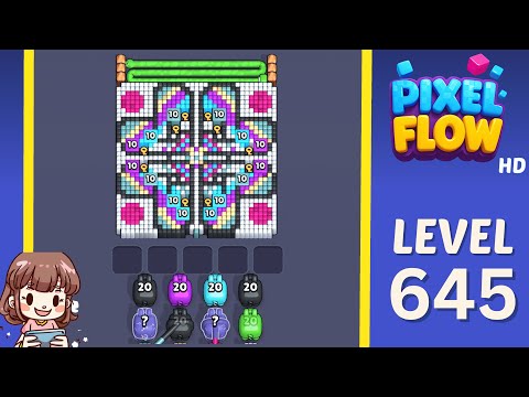 Pixel Flow Level 645 Very Hard Walkthrough