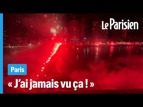 Deux minutes de folie... Des ultras marocains surprennent les riverains de la tour Eiffel