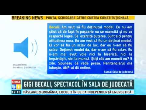 Gigi Becali, show in sala de judecata