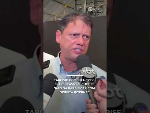 Tarcísio sobre Flávio-Michelle: “Não dá para ficar de briga” | #SBTNews