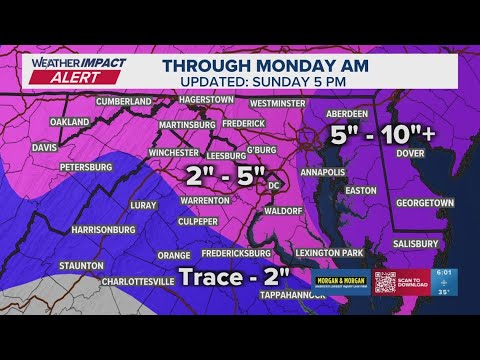 Weather Impact Alert: Winter Storm | WUSA9 News Sunday at 6 p.m. replay