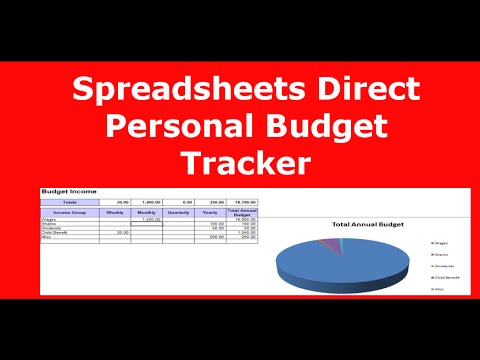 @Spreadsheetsdir Spreadsheets Direct - Excel Personal Budget Tracker