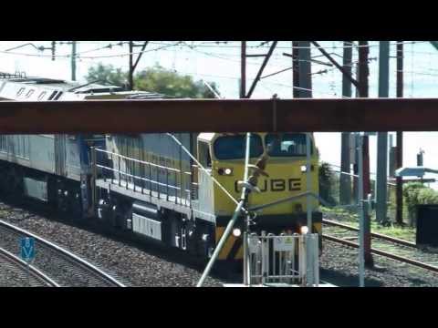 QUBE freighter at Hawkesbury River, NSW
