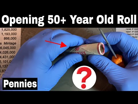 Opening a Sealed 50+ Year Old Penny Roll and Searching for RARE Coins