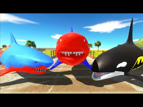 DEATH RUN OASIS vs SPIDERMAN MUTANT MEGALODON - Animal Revolt Battle Simulator