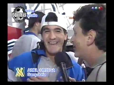 Ariel Ortega de Sampdoria en VideoMatch 1998 FUTBOL RETRO TV