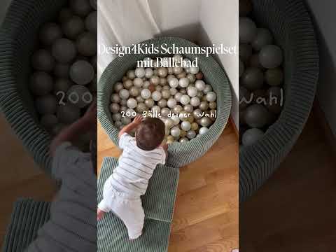 Design4Kids Classic Olive Schaumspielset mit Bällebad – ab 1 Jahr (9:16)