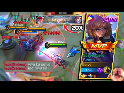 Gelye GETTING 20 SAVAGE IN JUST 1 GAME (must watch) - MLBB