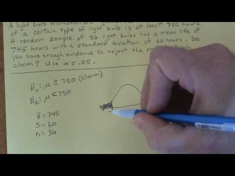 One-sample hypothesis test - Mr. Olson Video