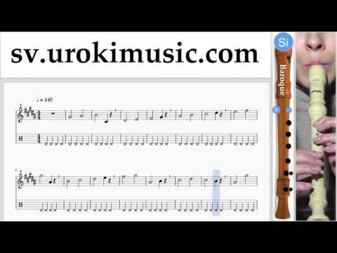 Lär Dig Spela Blockflöjt (Barock) David Guetta, Justin Bieber - 2U Tabs Nybörjare Del 1 övningar um