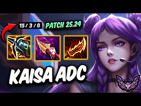 Kaisa vs Tristana ADC (15/3/8 ) Korea Master | Patch 25.24